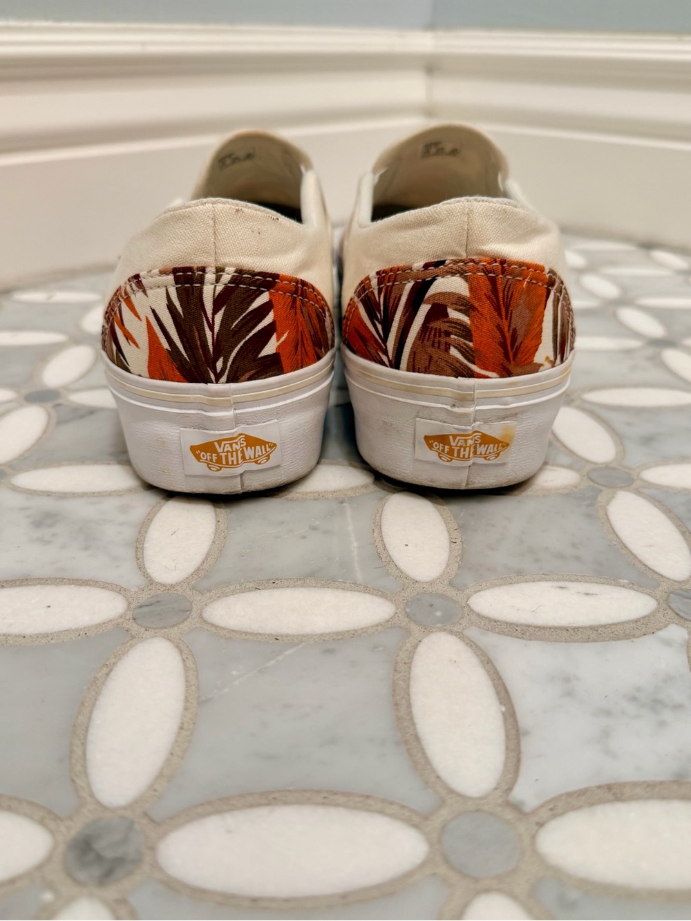 Vans Classic Slip-On Platform Tropical Floral Palm Canvas Sneakers Women’s 10 - Picture 6 of 8